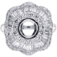 18K White Gold 2.14 ct Diamond Flower Setting Ring