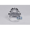 Diamond Semi Mount Vintage Ring Setting 18K White Gold 2.62ct