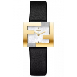 Fendi Fendimania FF Logo Bezel Black Strap 24mm Watch
