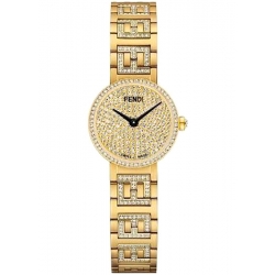 Fendi Forever Yellow Gold Diamond Bracelet 19mm Watch