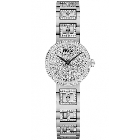 Limited Fendi Forever Stainless Steel Diamond Bracelet 19mm Watch