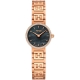 Fendi Forever Diamond Bezel Black Dial Rose Bracelet 19mm Watch
