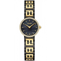 Fendi Forever Diamond Bezel Two Tone Steel Bracelet 19mm Watch