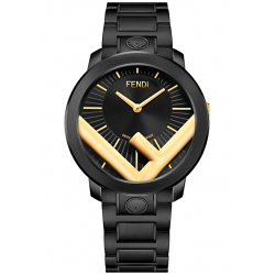 Fendi Run Away 41mm Gold F Black Bracelet Mens Watch