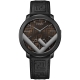 Fendi Run Away 41mm Gray F Logo Brown Dial Mens Watch