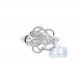 14K White Gold 0.70 ct Diamond Womens Rose Flower Ring