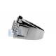 Black PVD 14K Gold 1.41 ct Princess Round Diamond Mens Ring