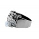 Black PVD 14K Gold 1.73 ct Diamond Mens Double Cross Ring