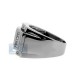  Black PVD 14K Gold 1.19 ct Princess Round Diamond Mens Ring