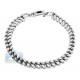 10K White Gold Diamond Cut Franco Mens Bracelet 6 mm 8.5 Inches