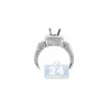 18K White Gold 1.30 ct Diamond Semi Mount Engagement Setting Ring