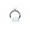 18K White Gold 0.49 ct Diamond Vintage Engagement Ring Setting