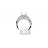 18K White Gold 1.58 ct Semi Mount Engagement Ring Setting