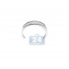 18K White Gold 0.26 ct 3 Row Diamond Womens Band Ring