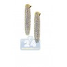 Womens Diamond Round Hoop Earrings 18K Yellow Gold 11.81 ct