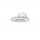 14K White Gold 0.77 ct Diamond Womens 3 mm Band Ring