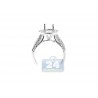 18K White Gold 0.45 ct Diamond Vintage Engagement Ring Setting