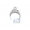 18K Gold 1.08 ct Diamond Engagement Wedding Semi Mount Rings Set