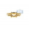 18K Yellow Gold 0.75 ct 3 Stone Diamond Vintage Engagement Ring Setting