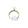 14K Two Tone Gold 1.01 ct Diamond Custom Made Engagement Ring Setting