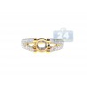 Womens 0.89 ct Diamond Engagement Ring Setting in 18K Yellow Gold