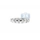 14K White Gold 0.70 ct Round Baguette Diamond Womens Ring