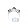 14K White Gold 2 ct Princess Cut Diamond Mens Signet Ring