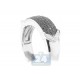 14K White Gold 0.58 ct Mixed Black Diamond Mens Band Ring