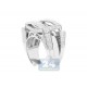 14K White Gold 1.76 ct 5 Rows Diamond Mens Signet Ring