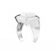 14K White Gold 1.38 ct Round Cut Diamond Mens Ring