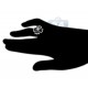 14K White Gold 0.77 ct Black Diamond Openwork Cross Ring