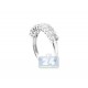 14K White Gold 1.07 ct Round Baguette Diamond Womens Ring 