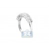 14K White Gold 1.07 ct Round Baguette Diamond Womens Band Ring