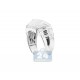 14K White Gold 1.49 ct Princess Diamond Mens Step Ring